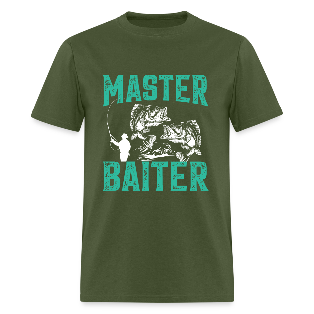 Master Baiter (Fishing Humor) T-Shirt - military green