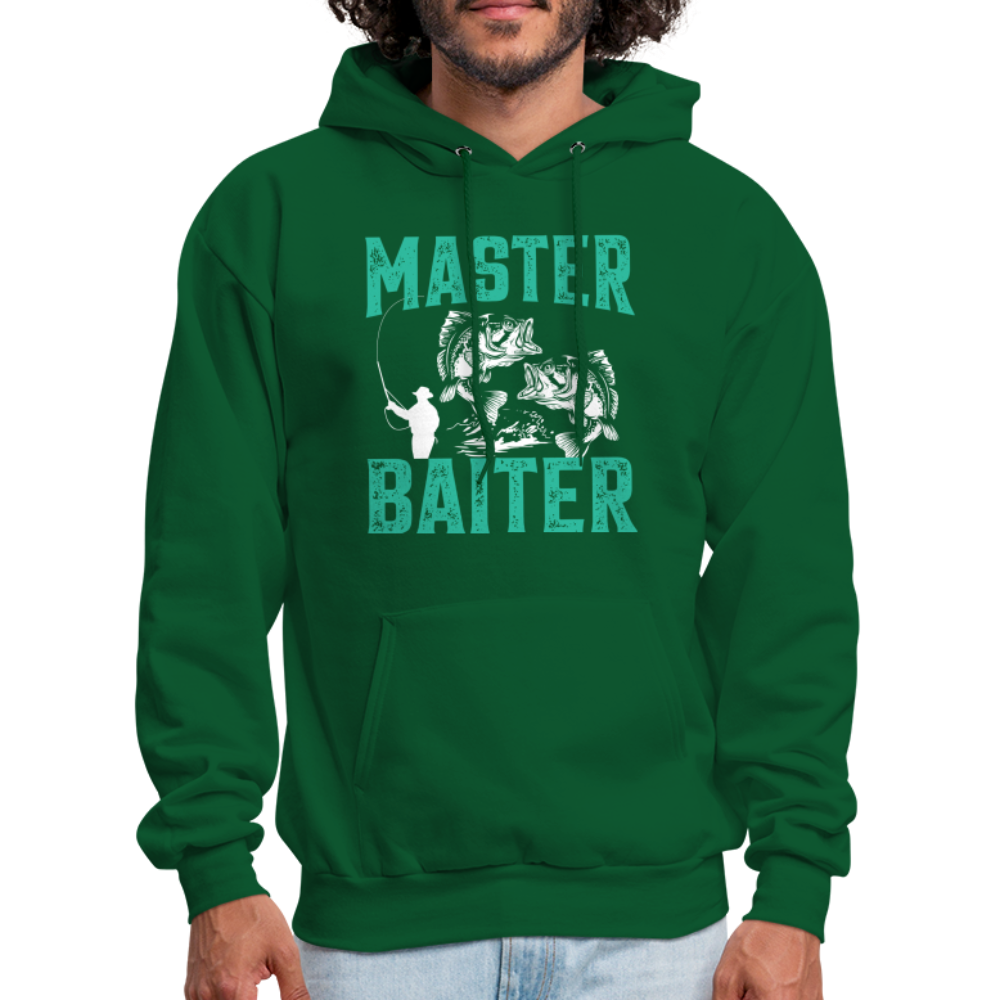 Master Baiter (Fishing Humor) Hoodie - forest green