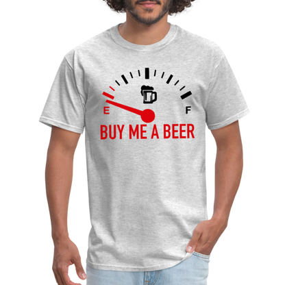 Buy Me a Beer T-Shirt (Funny Drinking Tee) - Color: heather gray