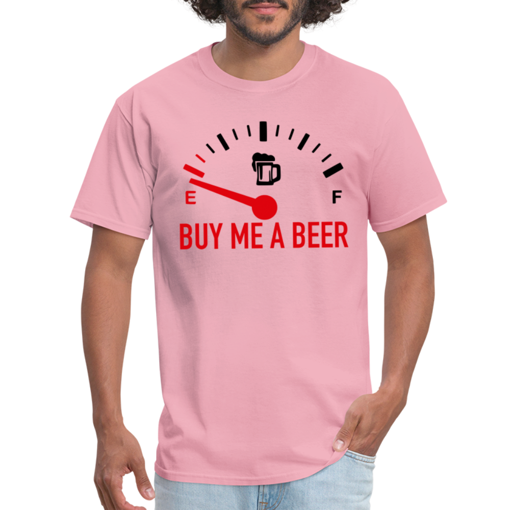 Buy Me a Beer T-Shirt (Funny Drinking Tee) - Color: pink