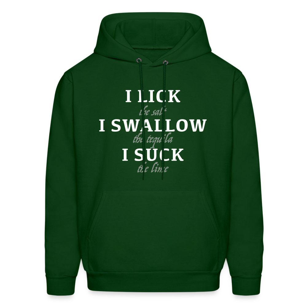 I Lick I Swallow I Suck (Tequila) Hoodie - Color: black