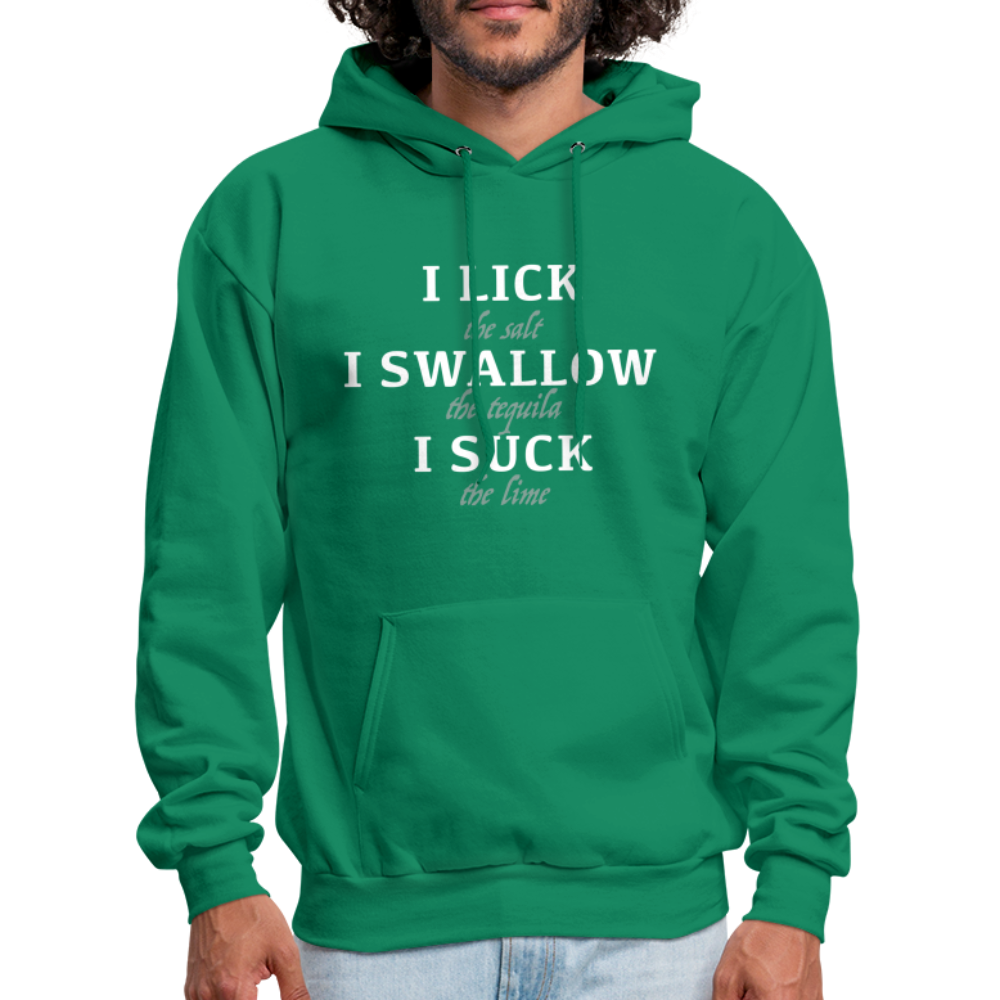 I Lick I Swallow I Suck (Tequila) Hoodie - Color: black