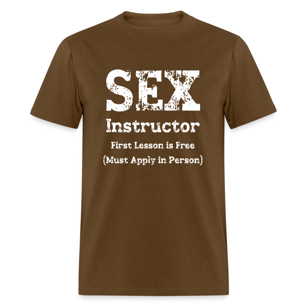 Sex Instructor T-Shirt - brown