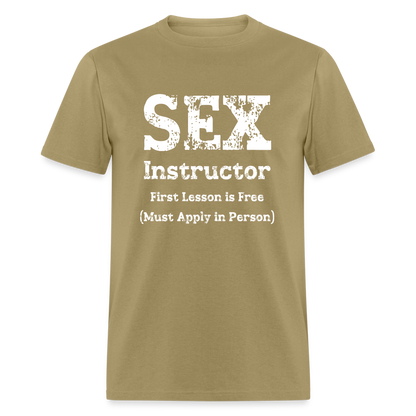 Sex Instructor T-Shirt - khaki