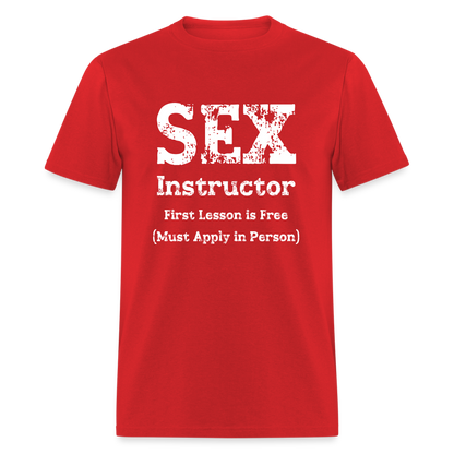 Sex Instructor T-Shirt - red