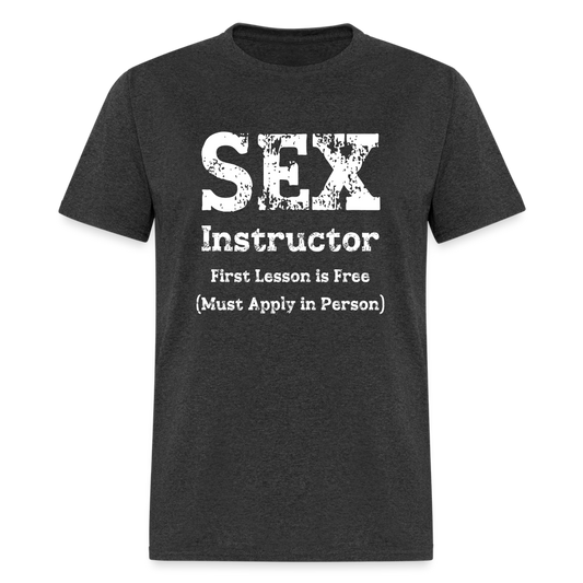 Sex Instructor T-Shirt - Color: heather black