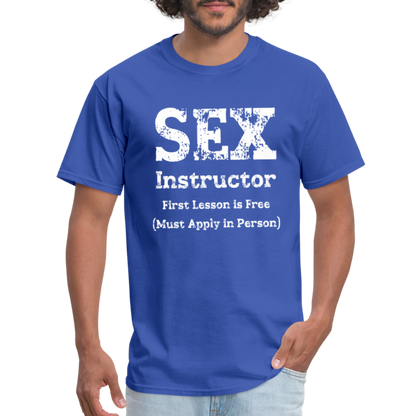 Sex Instructor T-Shirt - royal blue