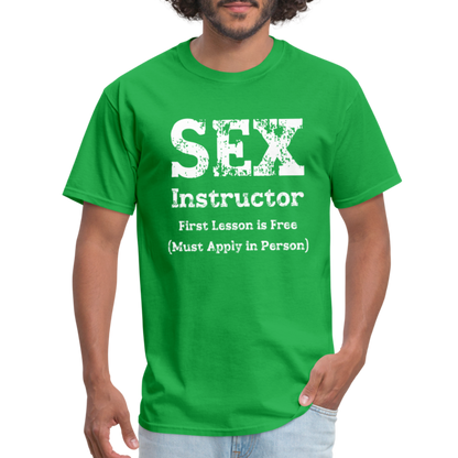 Sex Instructor T-Shirt - bright green