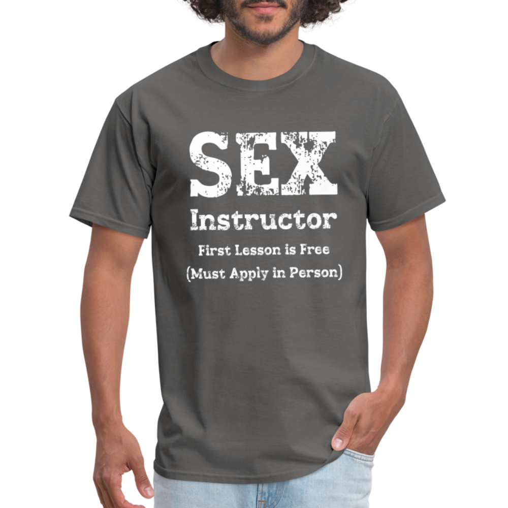 Sex Instructor T-Shirt - charcoal