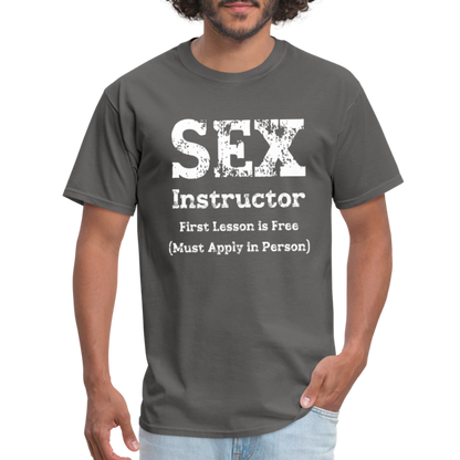 Sex Instructor T-Shirt - charcoal