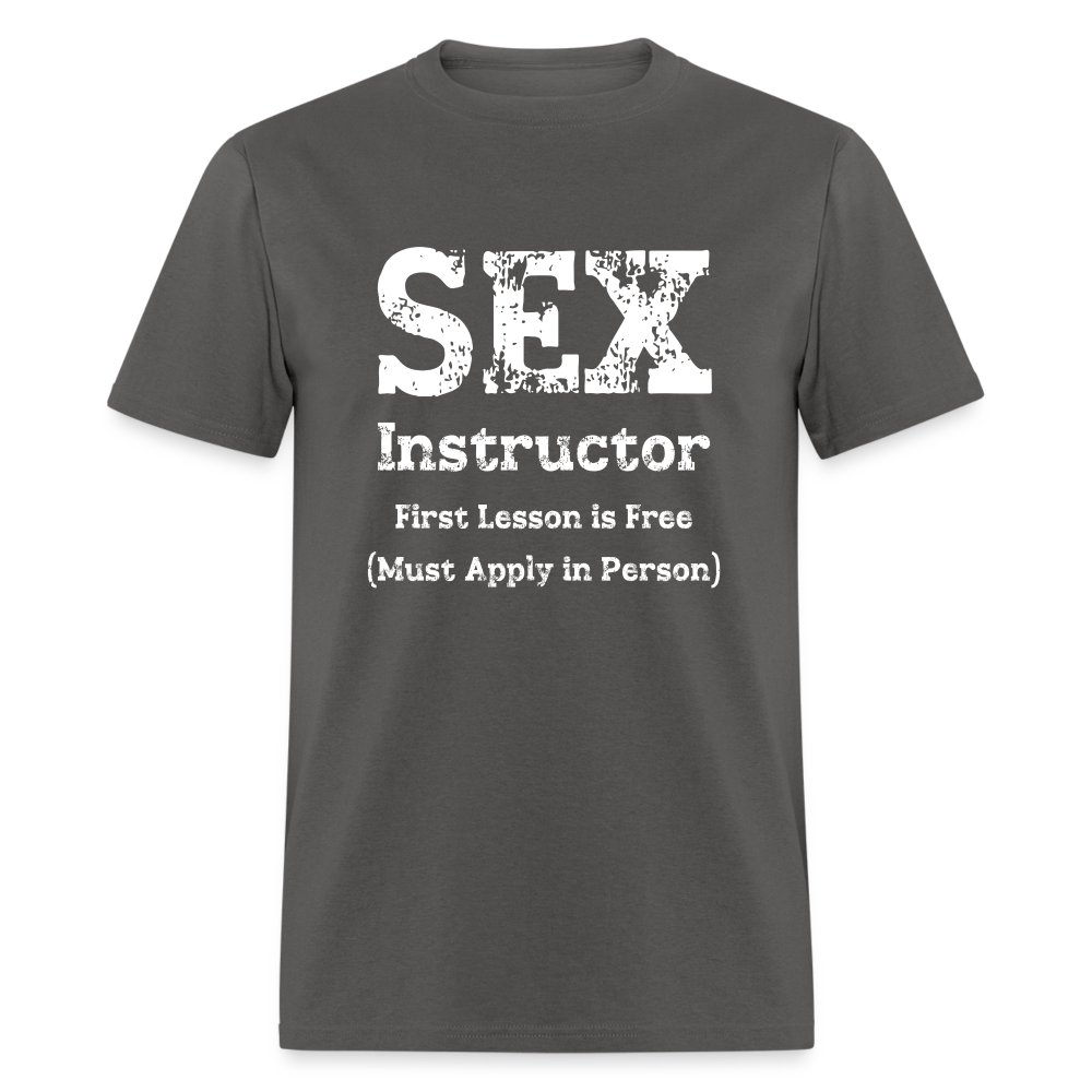 Sex Instructor T-Shirt - charcoal