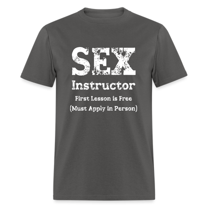 Sex Instructor T-Shirt - charcoal