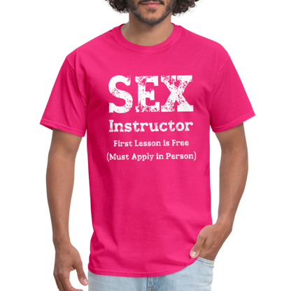 Sex Instructor T-Shirt - fuchsia