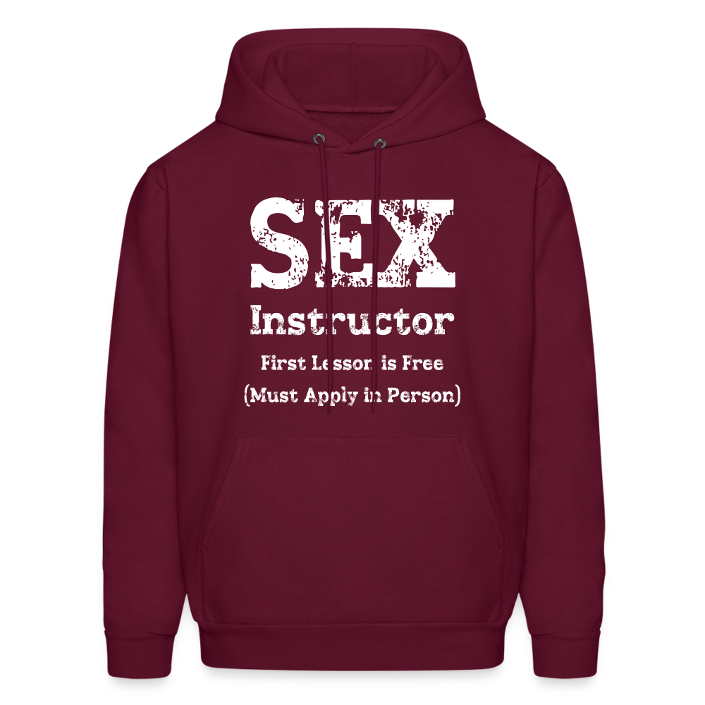 Sex Instructor Hoodie - burgundy