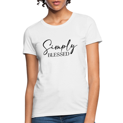 Simply Blessed Women's T-Shirt - Color: white