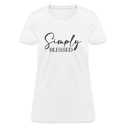 Simply Blessed Women's T-Shirt - Color: heather gray