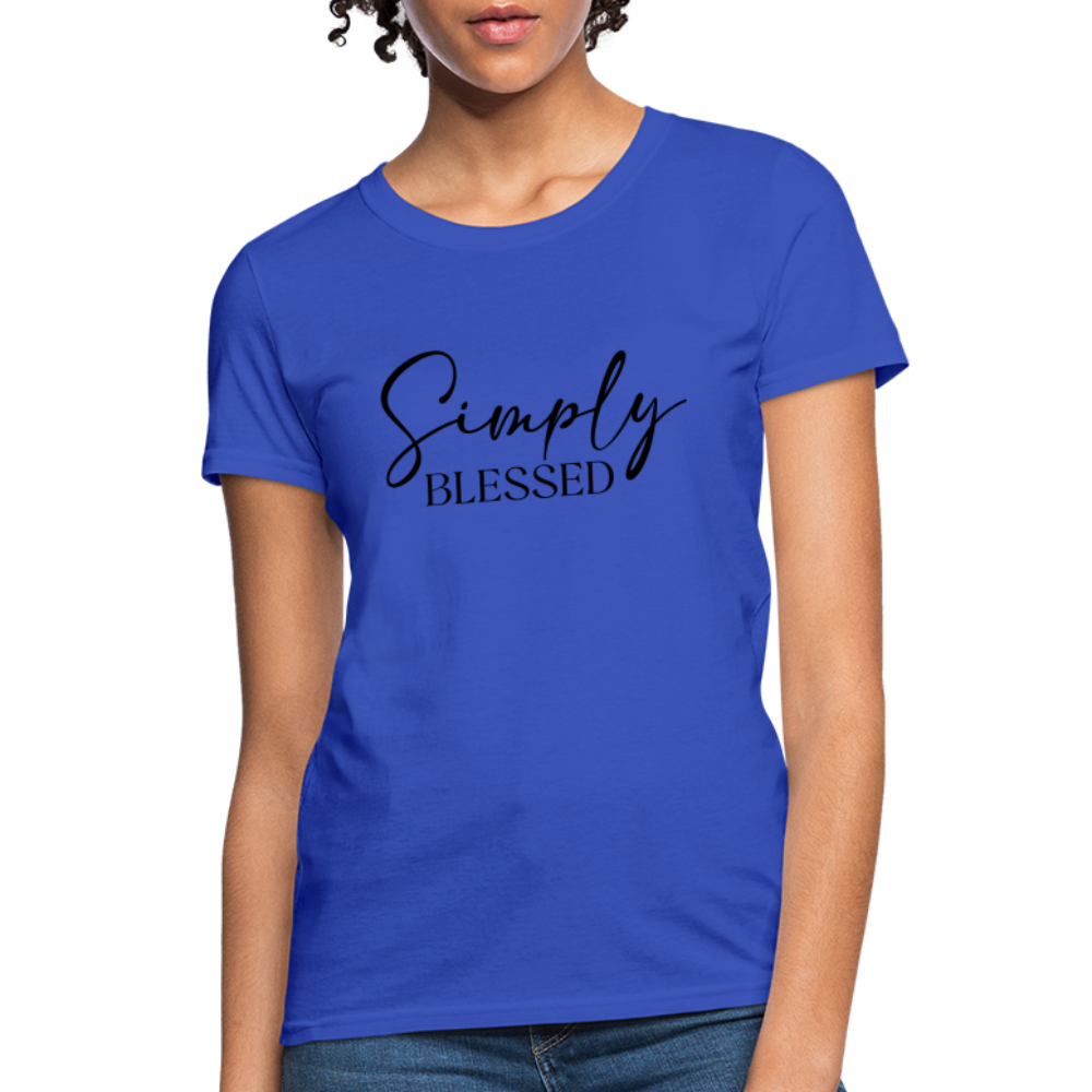 Simply Blessed Women's T-Shirt - Color: heather gray