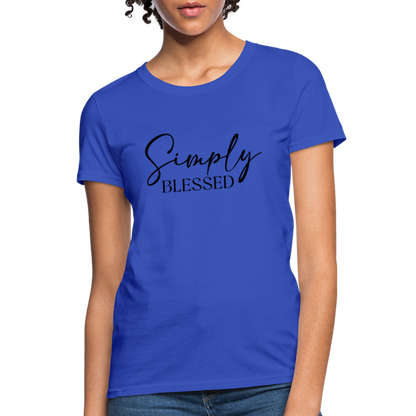 Simply Blessed Women's T-Shirt - Color: heather gray