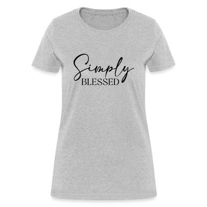 Simply Blessed Women's T-Shirt - Color: heather gray