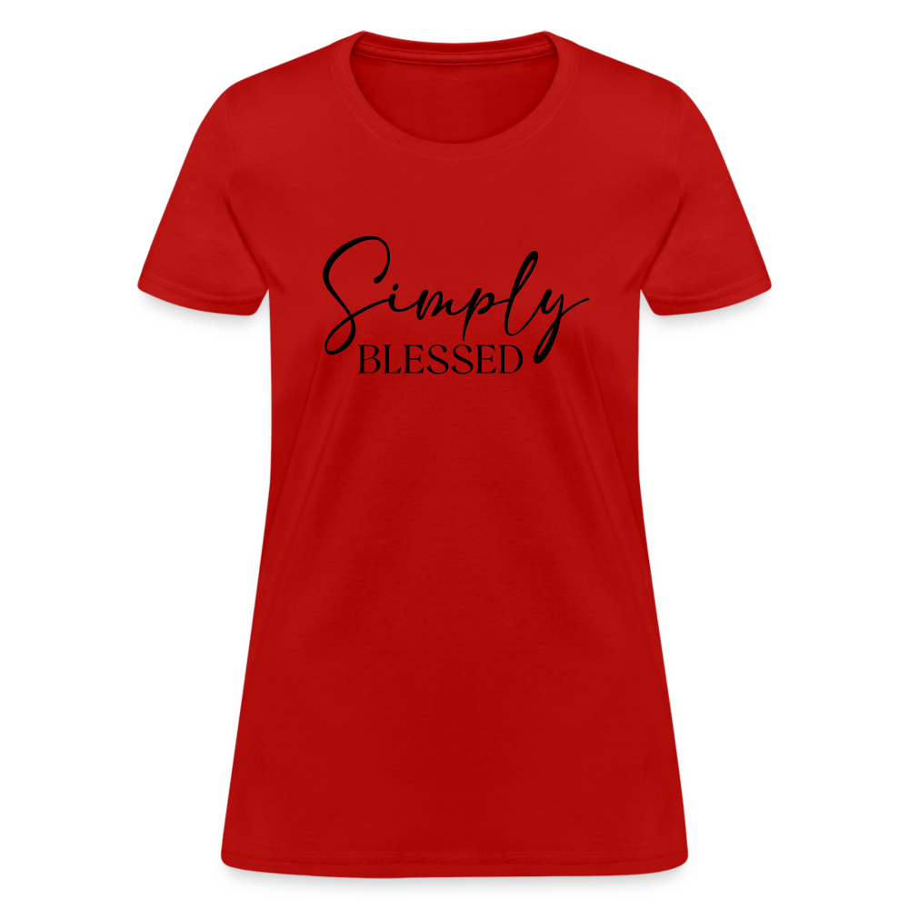 Simply Blessed Women's T-Shirt - Color: heather gray