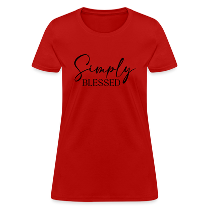 Simply Blessed Women's T-Shirt - Color: heather gray