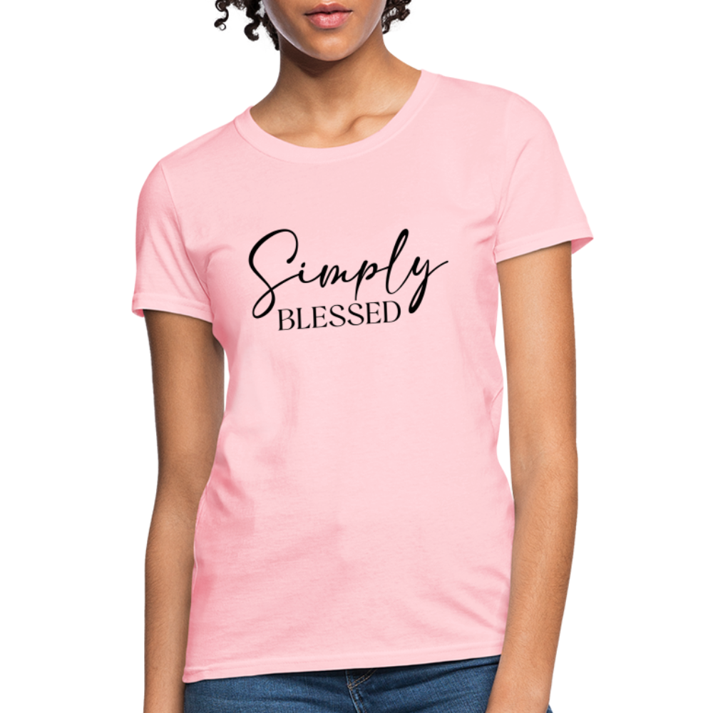 Simply Blessed Women's T-Shirt - Color: pink