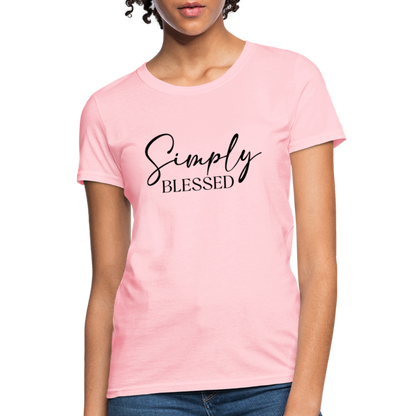 Simply Blessed Women's T-Shirt - Color: pink