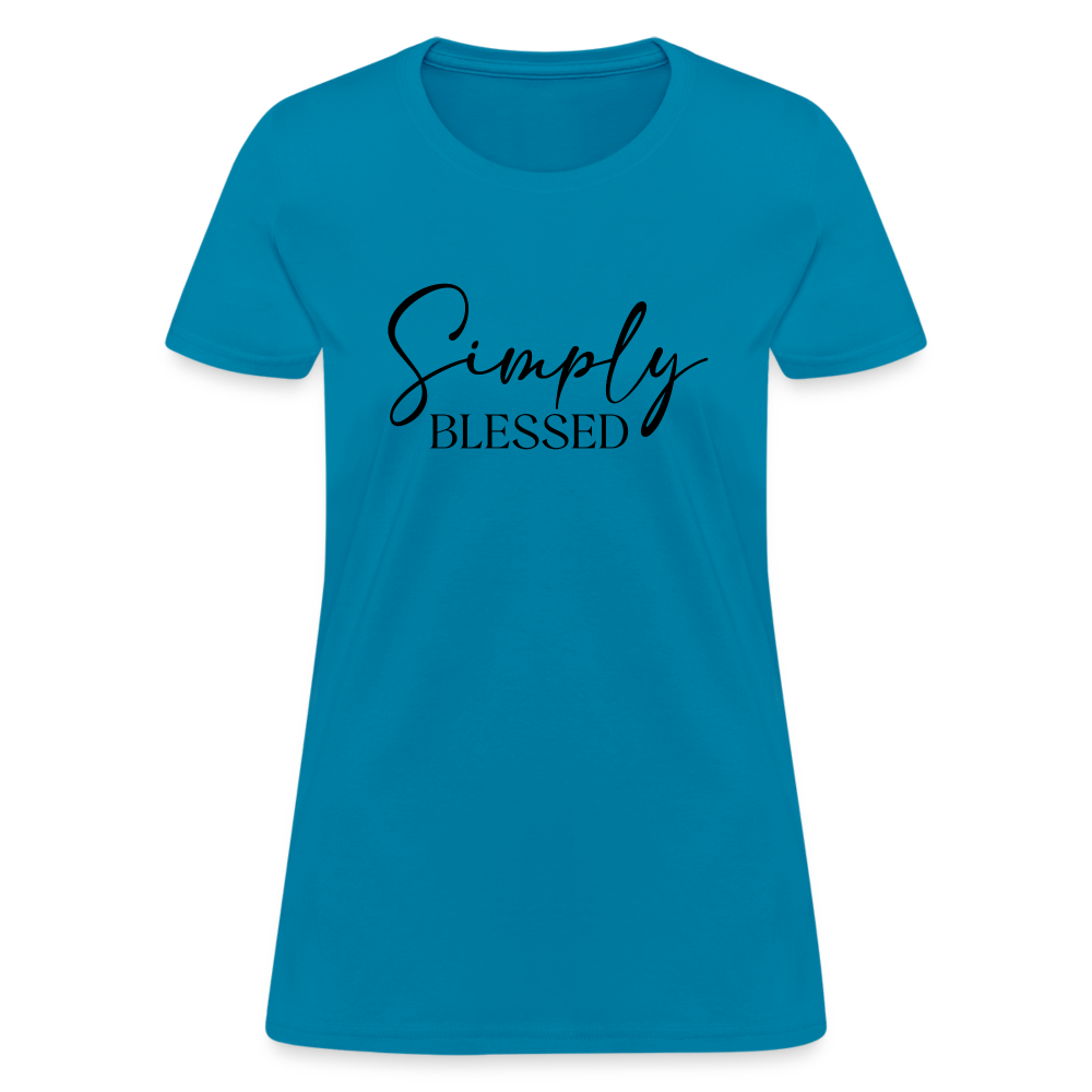 Simply Blessed Women's T-Shirt - Color: heather gray