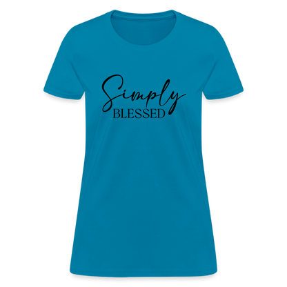 Simply Blessed Women's T-Shirt - Color: heather gray