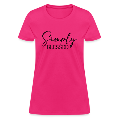 Simply Blessed Women's T-Shirt - Color: heather gray