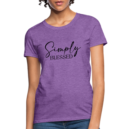 Simply Blessed Women's T-Shirt - Color: purple heather