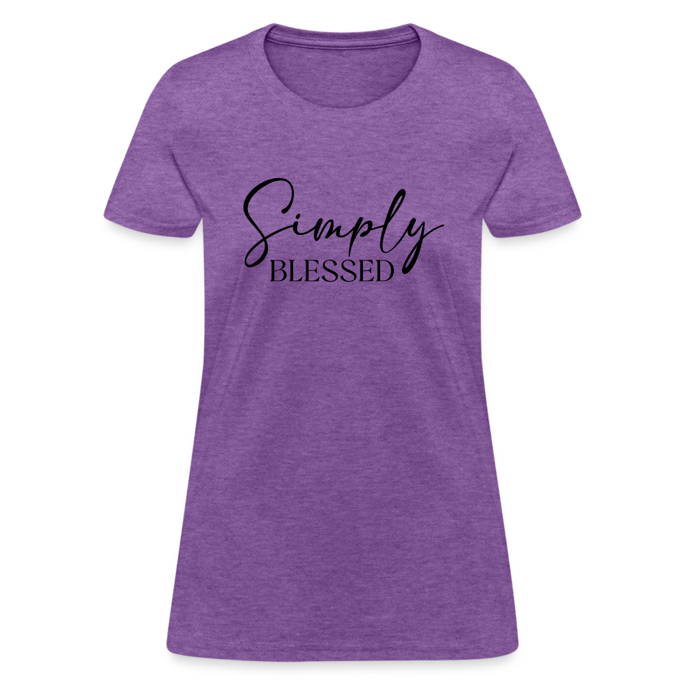 Simply Blessed Women's T-Shirt - Color: heather gray