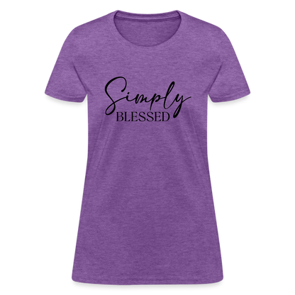 Simply Blessed Women's T-Shirt - Color: heather gray