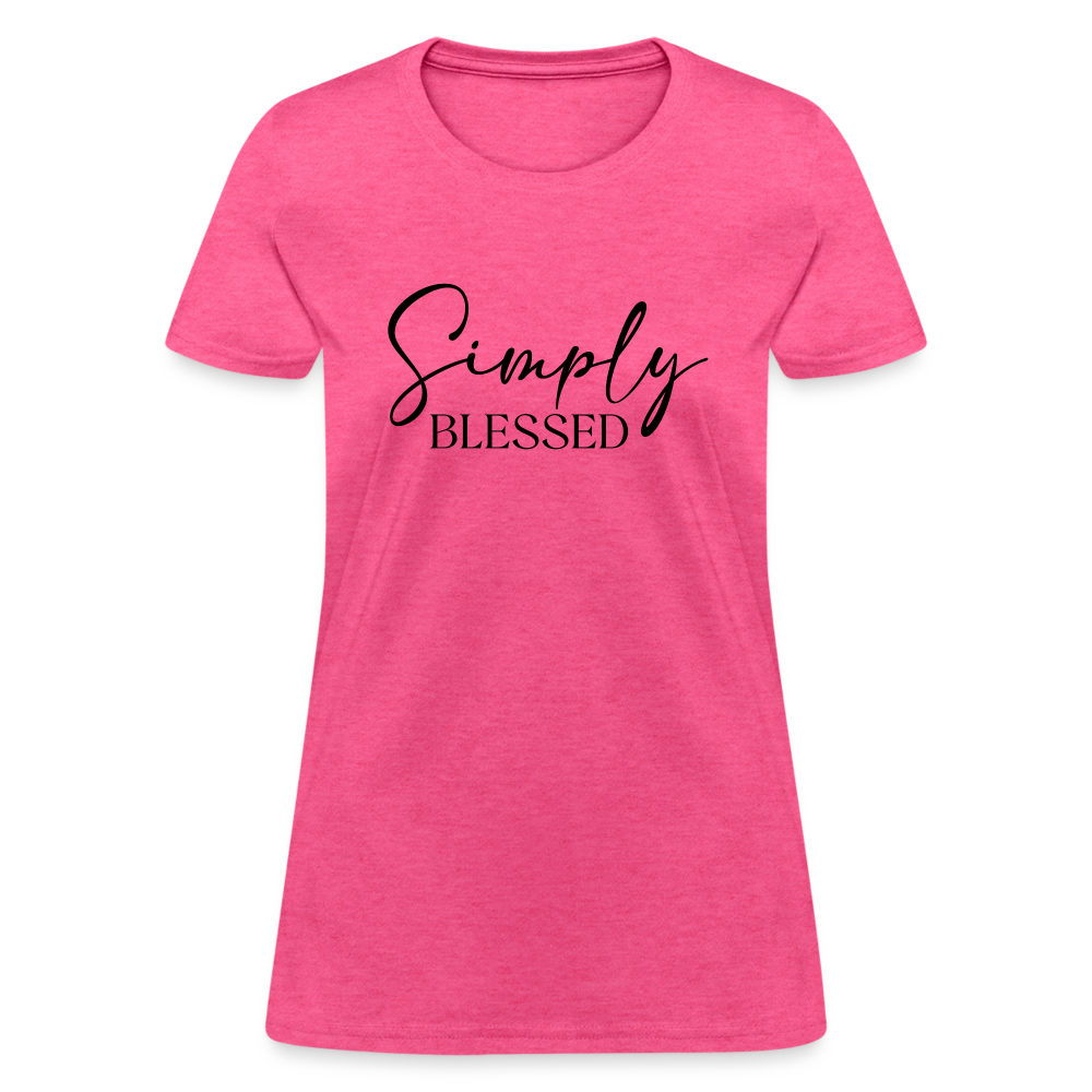 Simply Blessed Women's T-Shirt - Color: heather pink