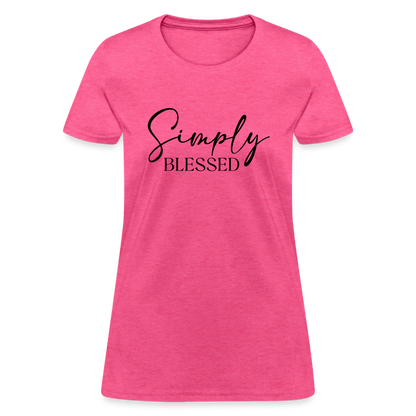 Simply Blessed Women's T-Shirt - Color: heather pink