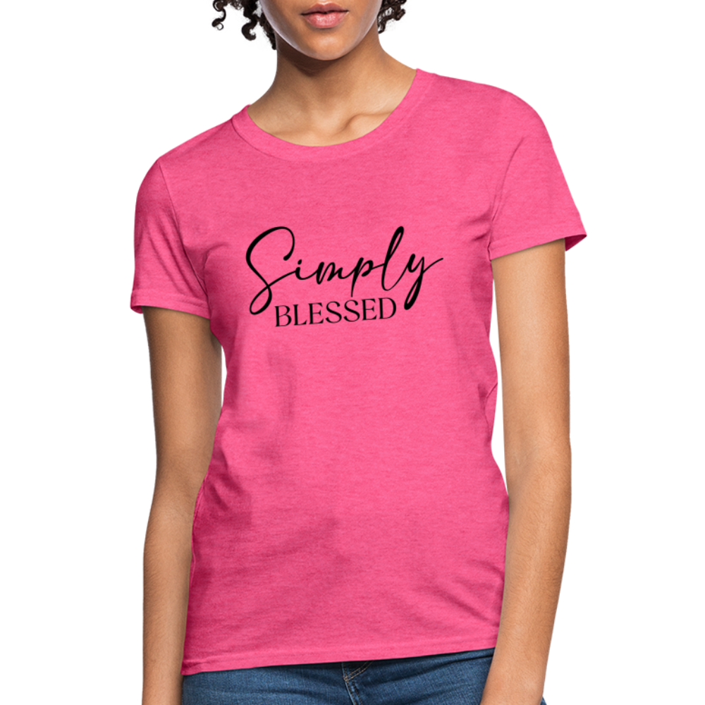 Simply Blessed Women's T-Shirt - Color: heather gray