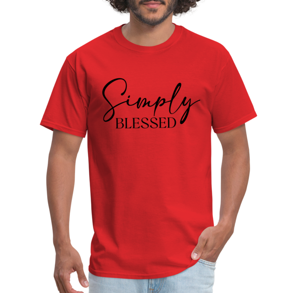 Simply Blessed T-Shirt - Color: red