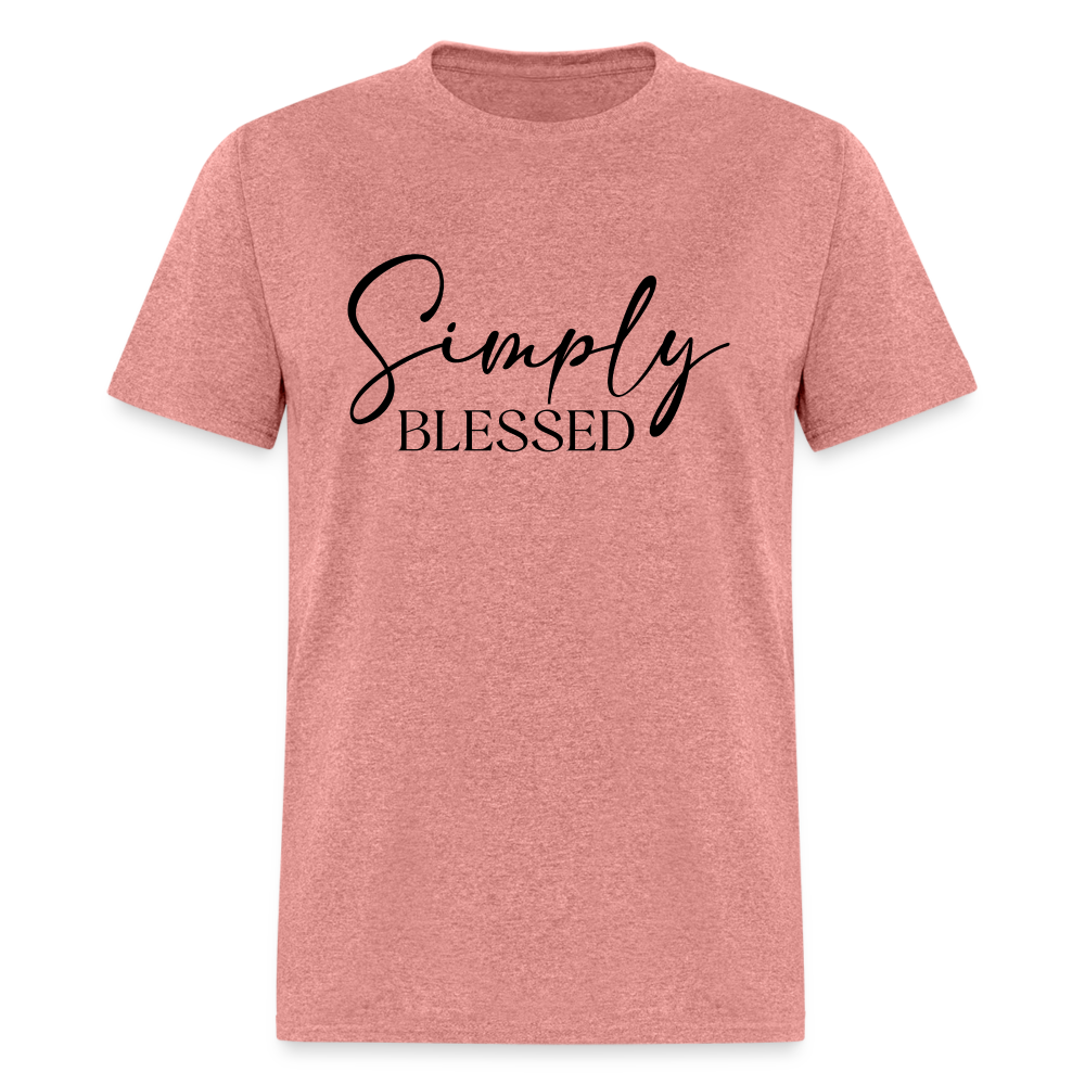 Simply Blessed T-Shirt - Color: heather mauve