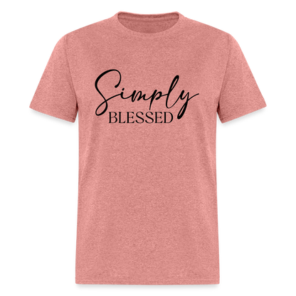 Simply Blessed T-Shirt - Color: heather mauve