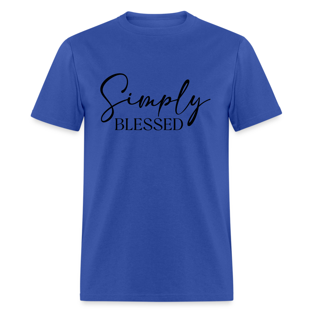 Simply Blessed T-Shirt - Color: royal blue