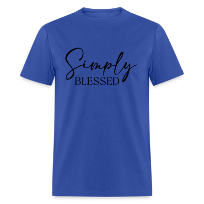 Simply Blessed T-Shirt - Color: royal blue