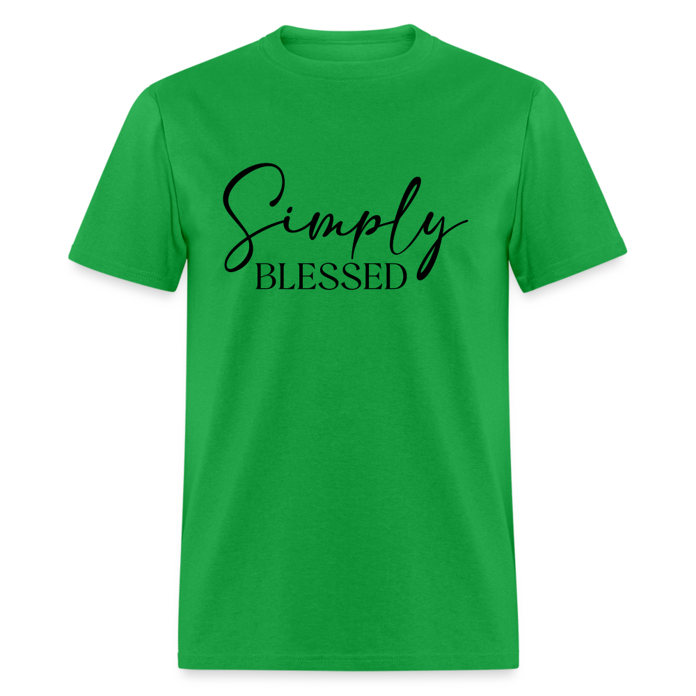 Simply Blessed T-Shirt - Color: bright green