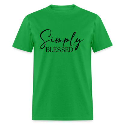 Simply Blessed T-Shirt - Color: bright green