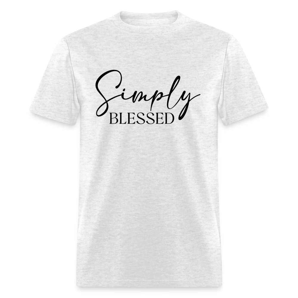 Simply Blessed T-Shirt - Color: light heather gray