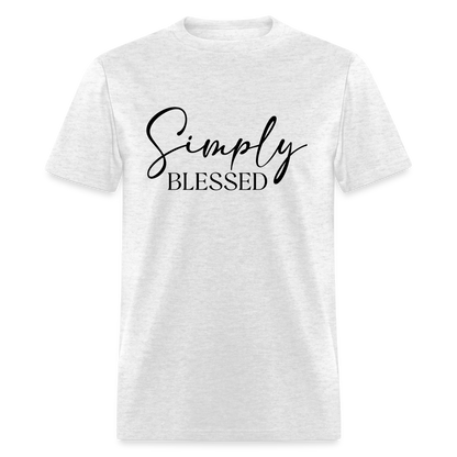 Simply Blessed T-Shirt - Color: light heather gray