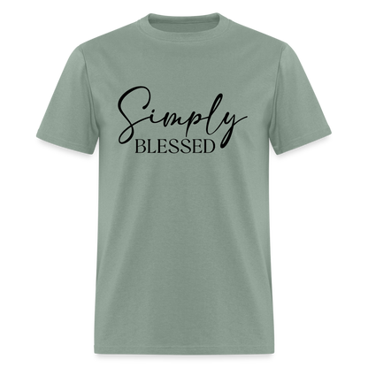 Simply Blessed T-Shirt - Color: sage