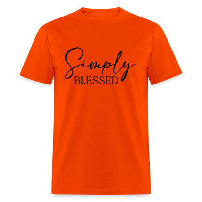 Simply Blessed T-Shirt - Color: orange