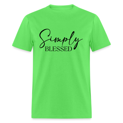 Simply Blessed T-Shirt - Color: kiwi