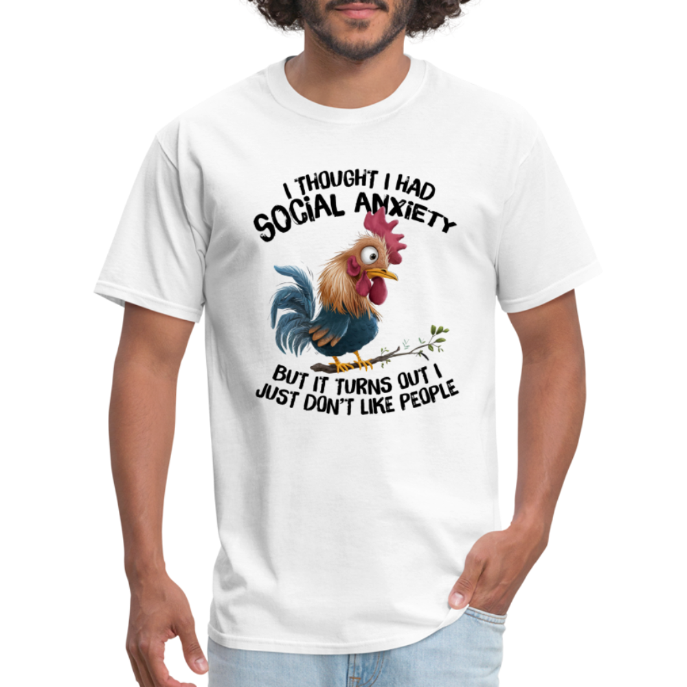 Turns Out I Just Don't Lie People T-Shirt (Funny Chicken Tee) - white