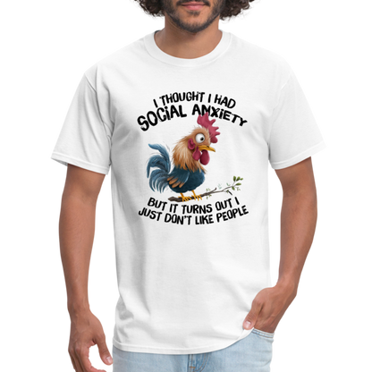 Turns Out I Just Don't Lie People T-Shirt (Funny Chicken Tee) - white